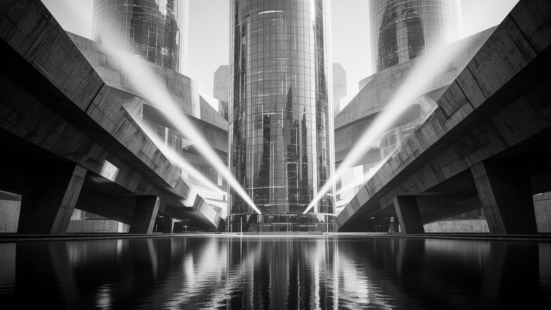 Monumental architecture symbolising institutional capital